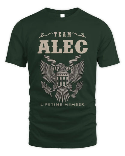 ALEC TP06-K82 – Personalized Classic Style Apparel “Team NAME Lifetime Member” - Unisex Standard T-Shirt - Forest Green
