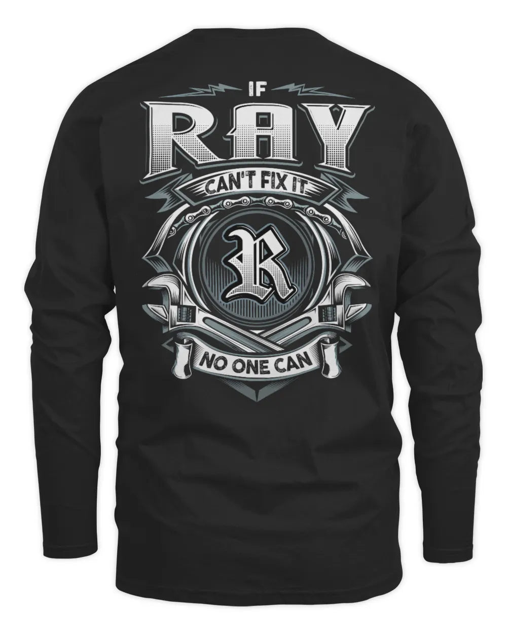 RAY AP81-K4-626 - Personalized Ahmed Quote Apparel “If Ahmed Can't Fix It, No One Can” - Men's Long Sleeved T-Shirt - Black