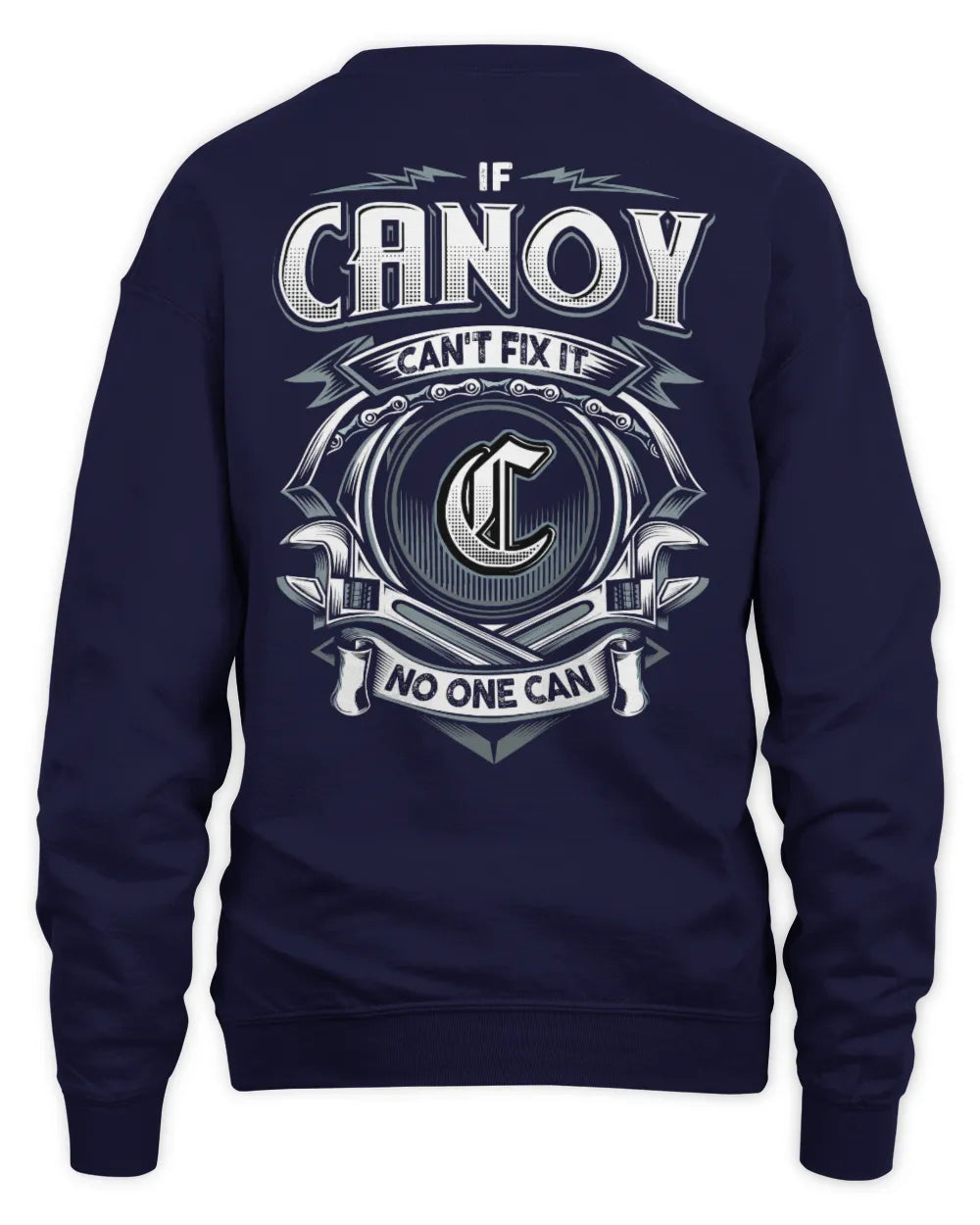 CANOY AP81-K4-626 - Personalized Ahmed Quote Apparel “If Ahmed Can't Fix It, No One Can” - Unisex Sweatshirt - Navy