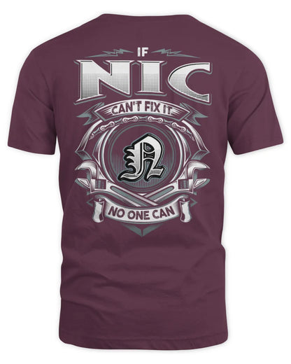 NIC AP81-K4-626 - Personalized Ahmed Quote Apparel “If Ahmed Can't Fix It, No One Can” - Unisex Standard T-Shirt - Maroon