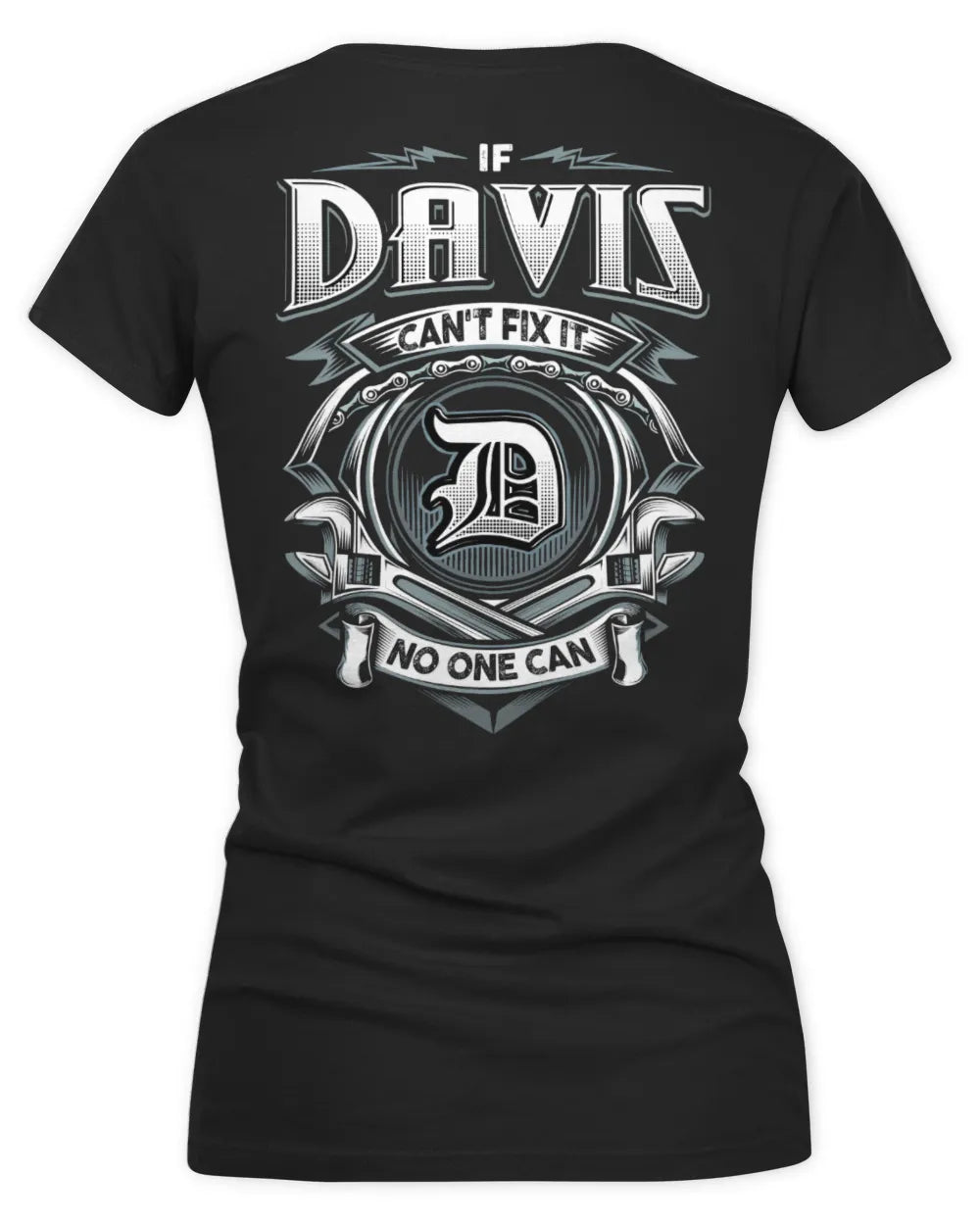DAVIS AP81-K4-626 - Personalized Ahmed Quote Apparel “If Ahmed Can't Fix It, No One Can” - Women's V-Neck T-Shirt - Black