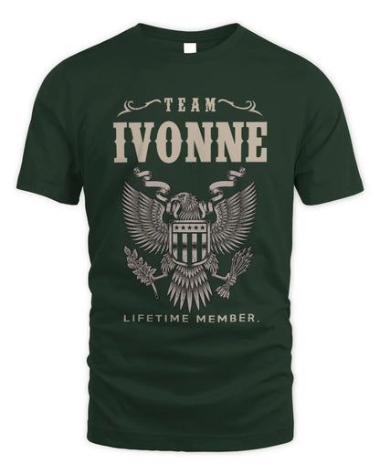 IVONNE TP06-K82 – Personalized Classic Style Apparel “Team NAME Lifetime Member” - Unisex Standard T-Shirt - Forest Green
