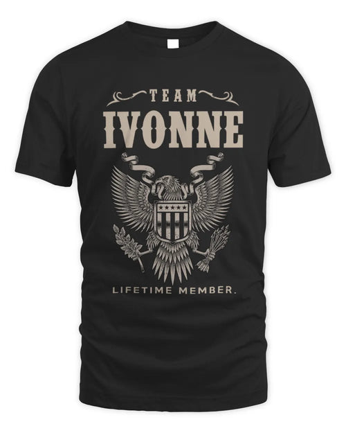 IVONNE TP06-K82 – Personalized Classic Style Apparel “Team NAME Lifetime Member” - Unisex Standard T-Shirt - Black