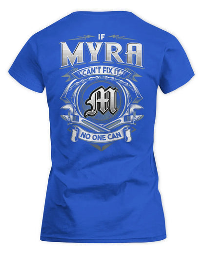MYRA AP81-K4-626 - Personalized Ahmed Quote Apparel “If Ahmed Can't Fix It, No One Can” - Women's Standard T-Shirt - Royal