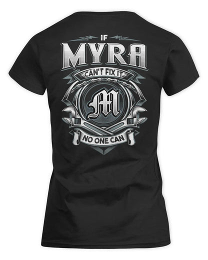 MYRA AP81-K4-626 - Personalized Ahmed Quote Apparel “If Ahmed Can't Fix It, No One Can” - Women's Standard T-Shirt - Black