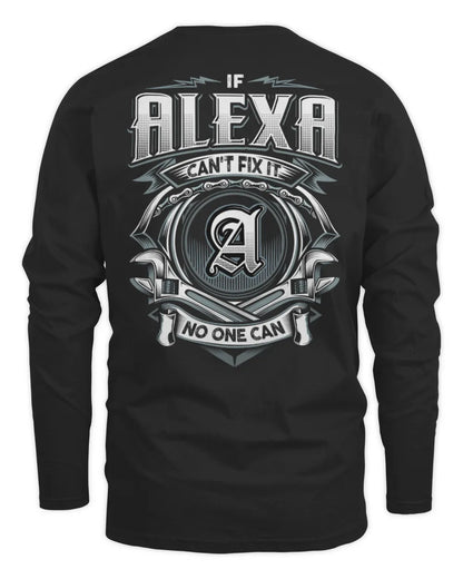 ALEXA AP81-K4-626 - Personalized Ahmed Quote Apparel “If Ahmed Can't Fix It, No One Can” - Men's Long Sleeved T-Shirt - Black