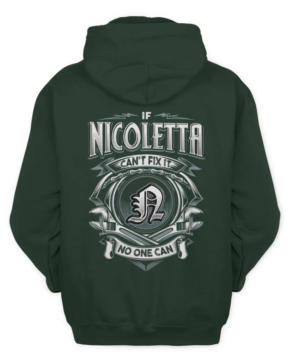 NICOLETTA AP81-K4-626 - Personalized Ahmed Quote Apparel “If Ahmed Can't Fix It, No One Can” - Unisex Hoodie - Forest Green