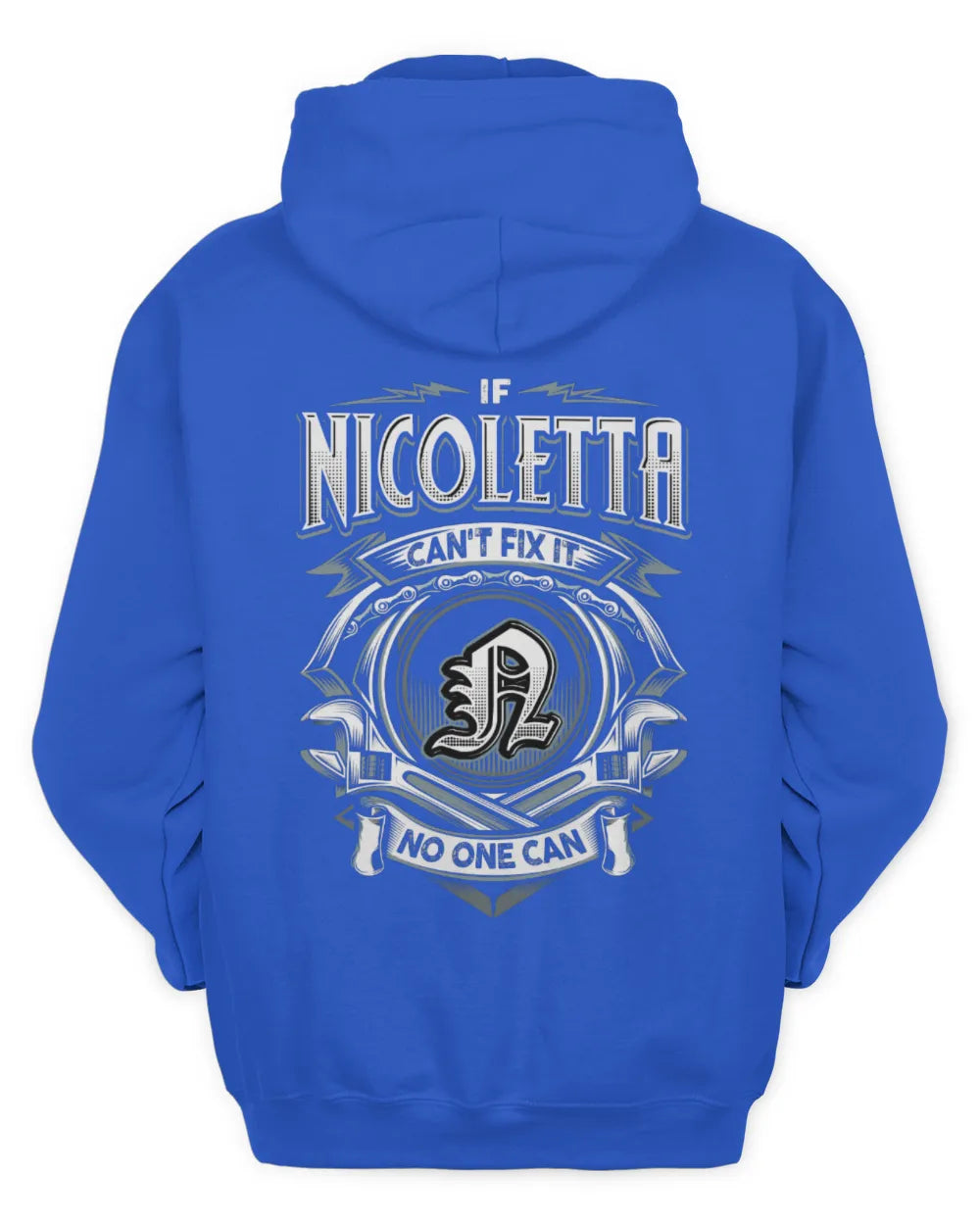 NICOLETTA AP81-K4-626 - Personalized Ahmed Quote Apparel “If Ahmed Can't Fix It, No One Can” - Unisex Hoodie - Royal