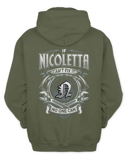 NICOLETTA AP81-K4-626 - Personalized Ahmed Quote Apparel “If Ahmed Can't Fix It, No One Can” - Unisex Hoodie - Military Green