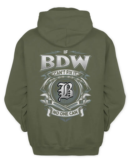 BDW AP81-K4-626 - Personalized Ahmed Quote Apparel “If Ahmed Can't Fix It, No One Can” - Unisex Hoodie - Military Green