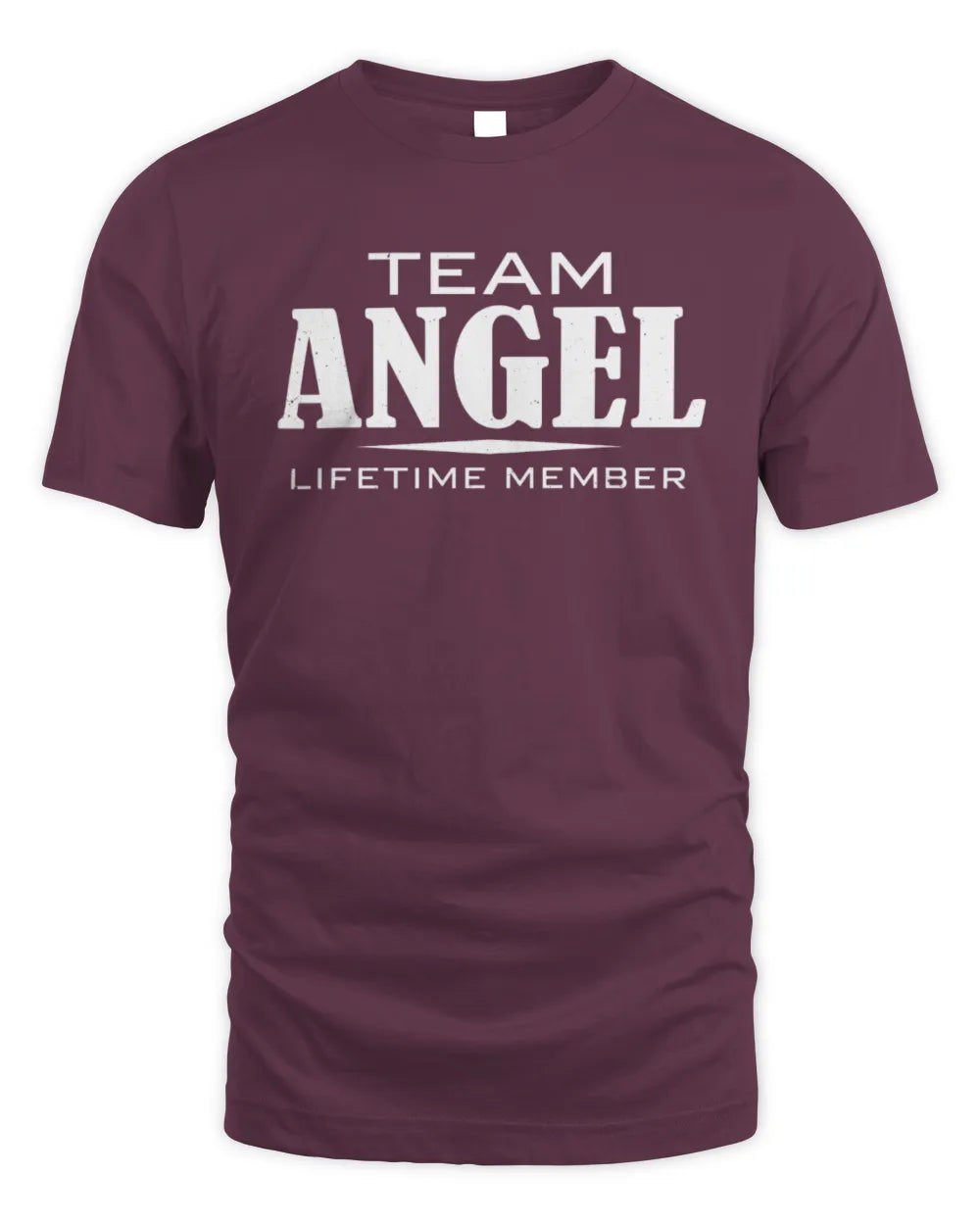 ANGEL BL62-K4-128 - Personalized “Team NAME Lifetime Member” - Unisex Standard T-Shirt - Maroon