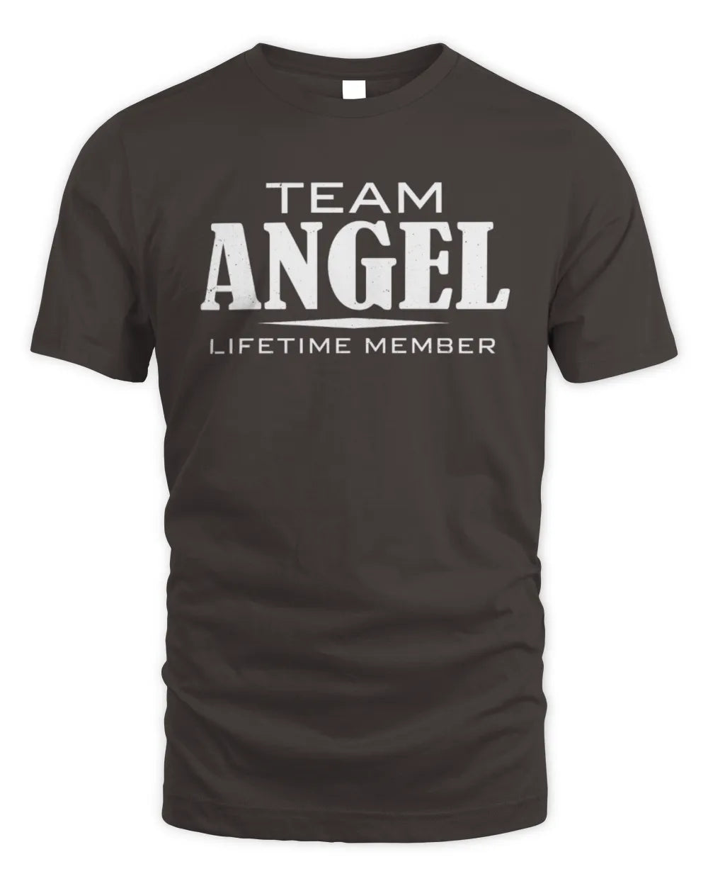 ANGEL BL62-K4-128 - Personalized “Team NAME Lifetime Member” - Unisex Standard T-Shirt - Dark Chocolate