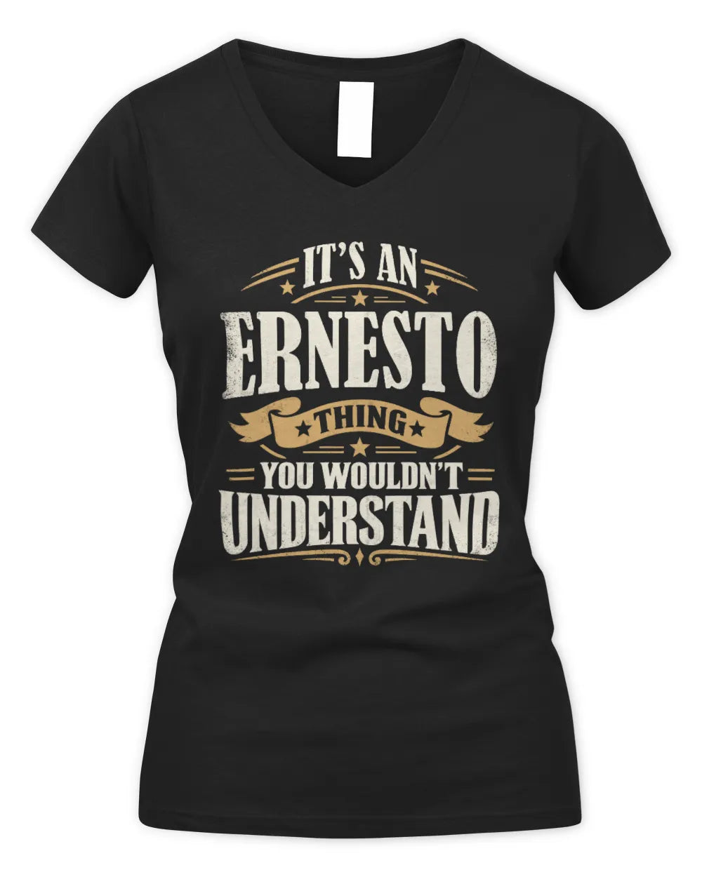 ERNESTO P08 TH51 - Personalized “It’s a/an [NAME] Thing – You Wouldn’t Understand” Shirt - Women's V-Neck T-Shirt - Black