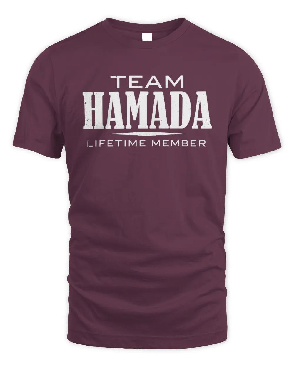 HAMADA BL62-K4-128 - Personalized “Team NAME Lifetime Member” - Unisex Standard T-Shirt - Maroon