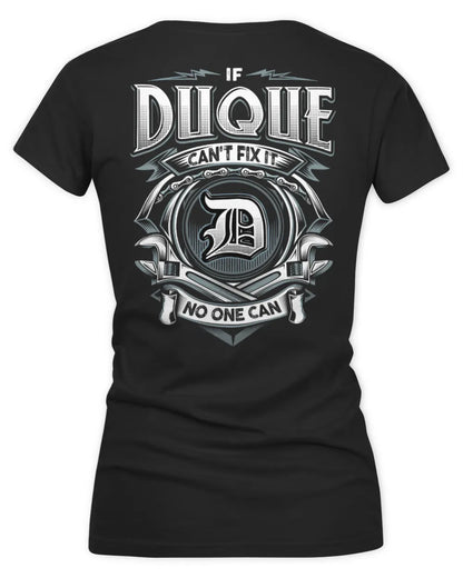 DUQUE AP81-K4-626 - Personalized Ahmed Quote Apparel “If Ahmed Can't Fix It, No One Can” - Women's V-Neck T-Shirt - Black