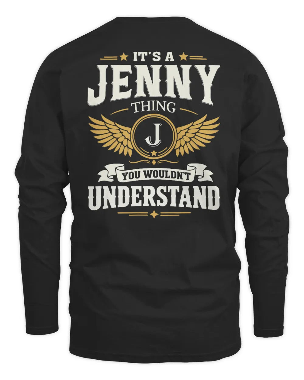 JENNY KT06-M008 It’s a [NAME] Thing – You Wouldn’t Understand | Personalized Vintage T-Shirt - Men's Long Sleeved T-Shirt - Black