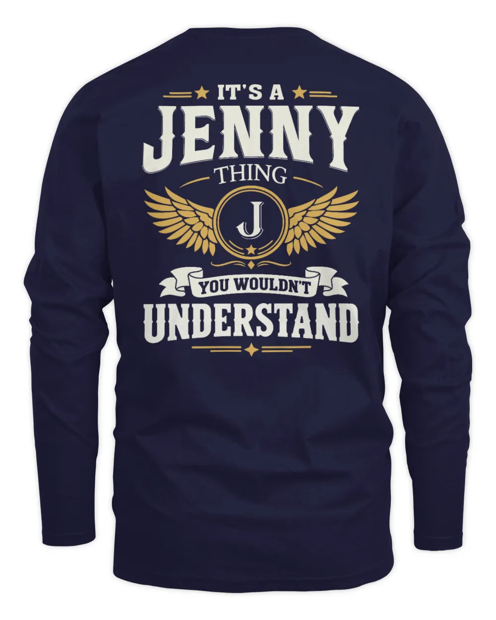 JENNY KT06-M008 It’s a [NAME] Thing – You Wouldn’t Understand | Personalized Vintage T-Shirt - Men's Long Sleeved T-Shirt - Navy