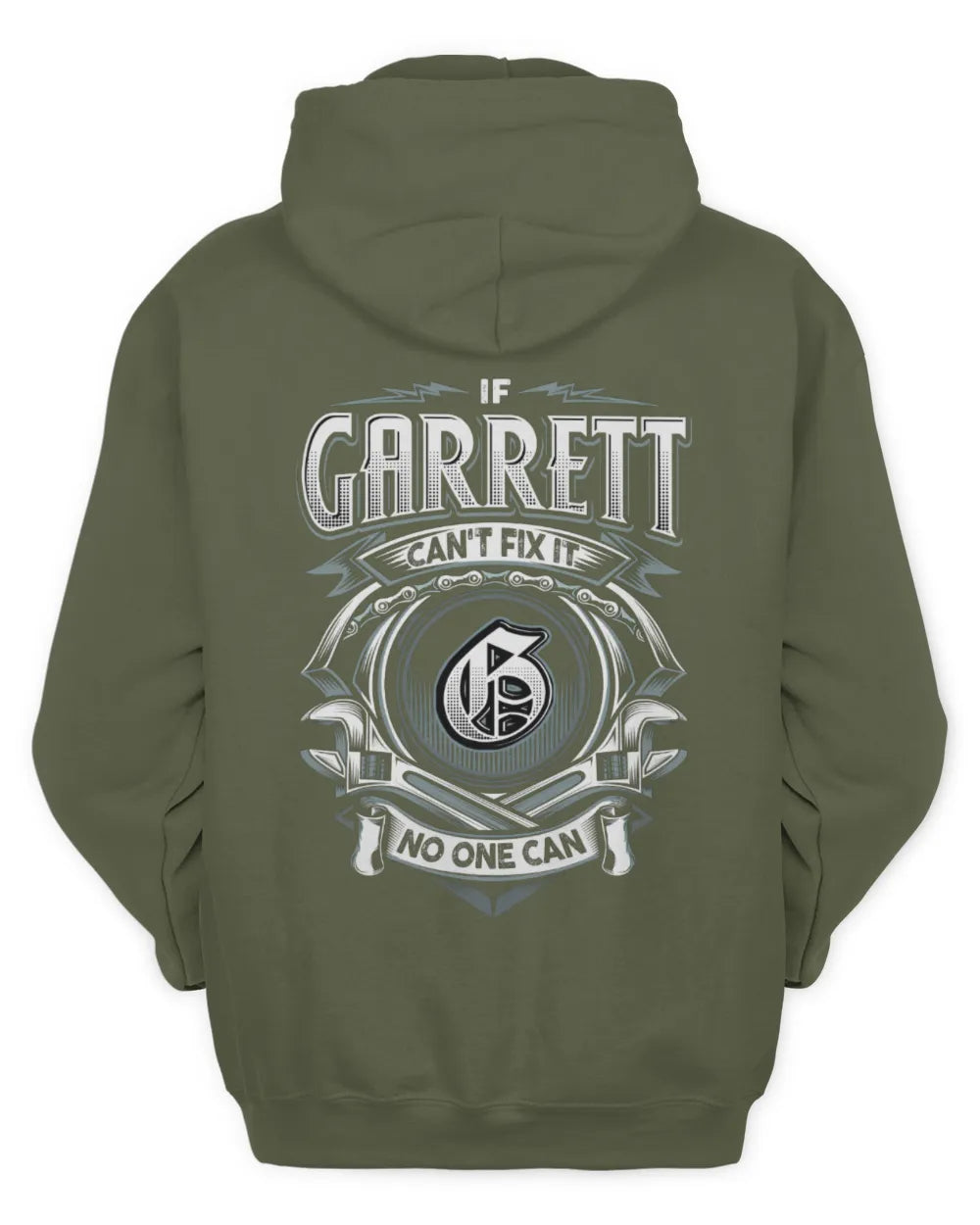 GARRETT AP81-K4-626 - Personalized Ahmed Quote Apparel “If Ahmed Can't Fix It, No One Can” - Unisex Hoodie - Military Green