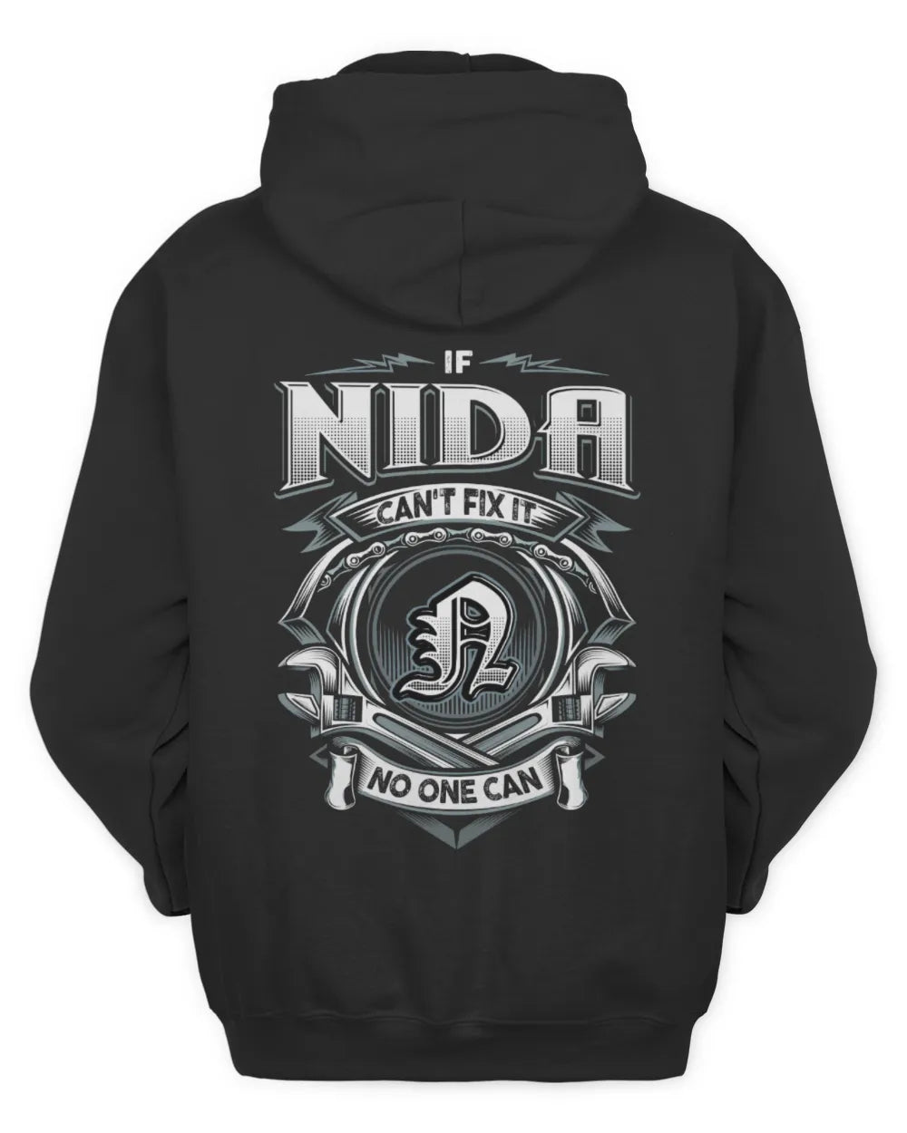 NIDA AP81-K4-626 - Personalized Ahmed Quote Apparel “If Ahmed Can't Fix It, No One Can” - Unisex Hoodie - Black