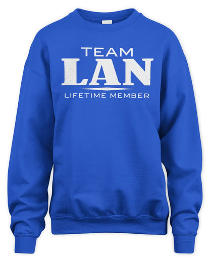 LAN BL62-K4-128 - Personalized “Team NAME Lifetime Member” - Unisex Sweatshirt - Royal