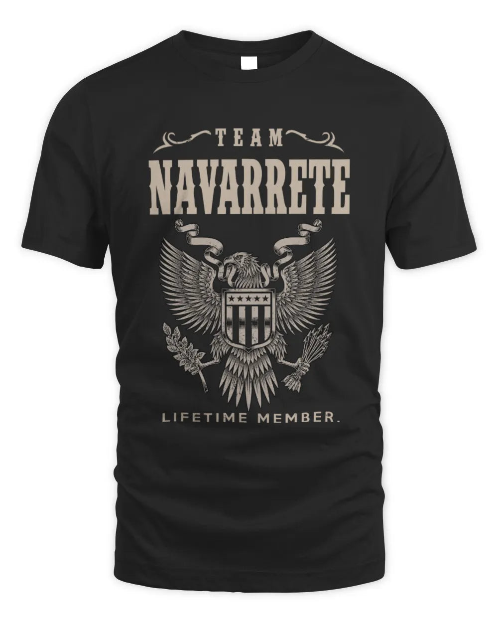 NAVARRETE TP06-K82 – Personalized Classic Style Apparel “Team NAME Lifetime Member” - Unisex Standard T-Shirt - Black