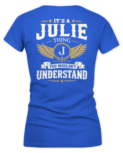 JULIE KT06-M008 It’s a [NAME] Thing – You Wouldn’t Understand | Personalized Vintage T-Shirt - Women's V-Neck T-Shirt - Royal
