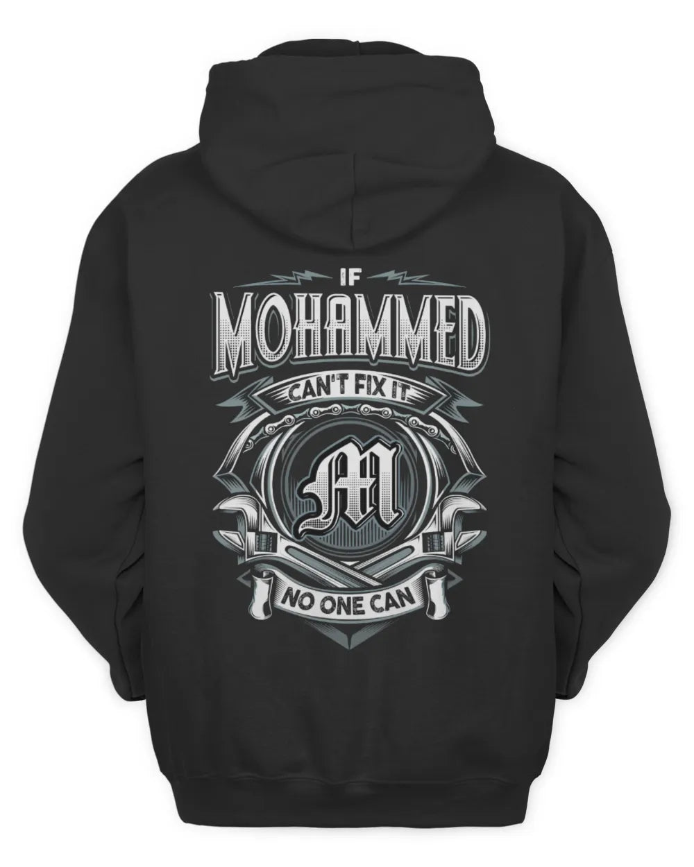 MOHAMMED AP81-K4-626 - Personalized Ahmed Quote Apparel “If Ahmed Can't Fix It, No One Can” - Unisex Hoodie - Black