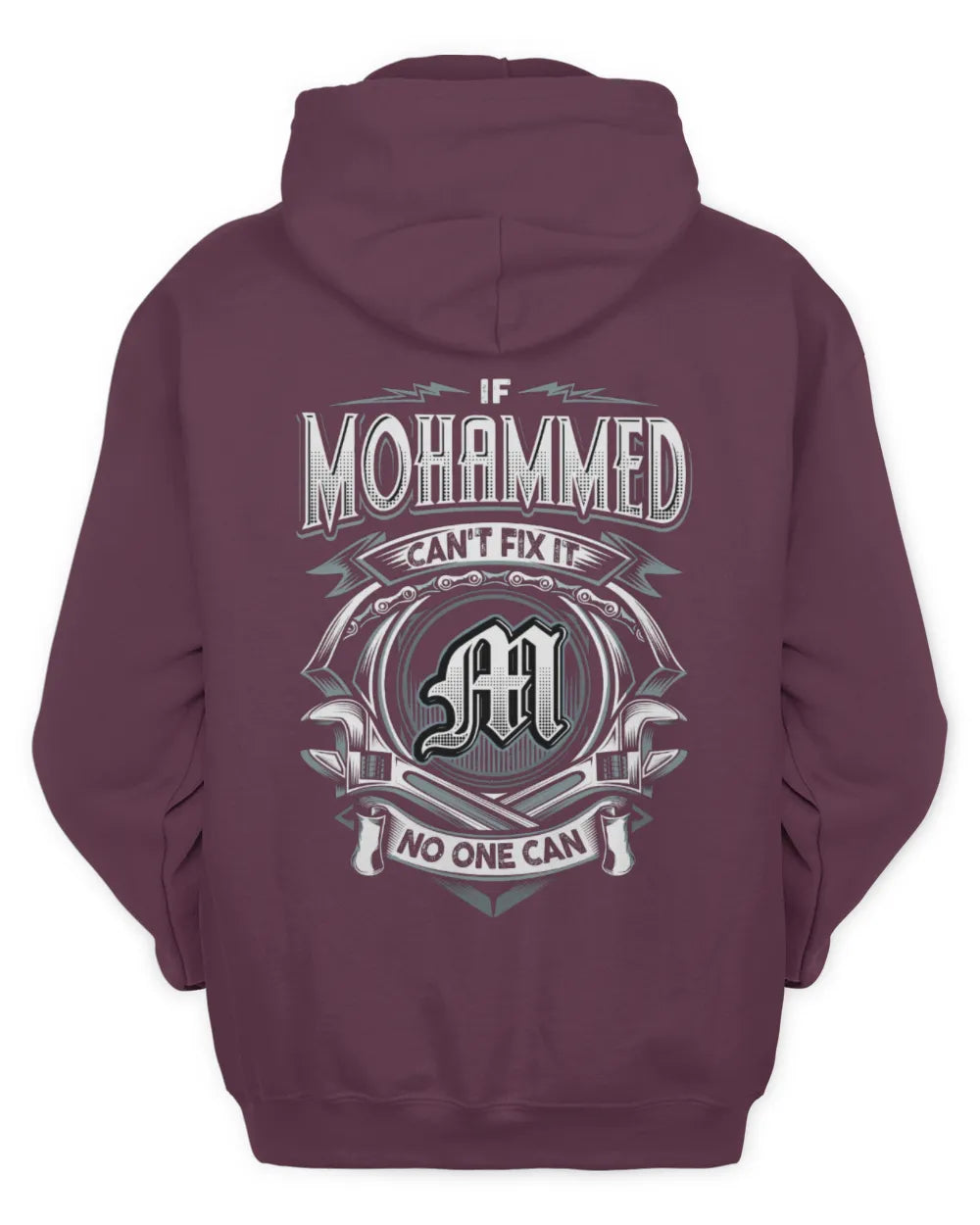 MOHAMMED AP81-K4-626 - Personalized Ahmed Quote Apparel “If Ahmed Can't Fix It, No One Can” - Unisex Hoodie - Maroon