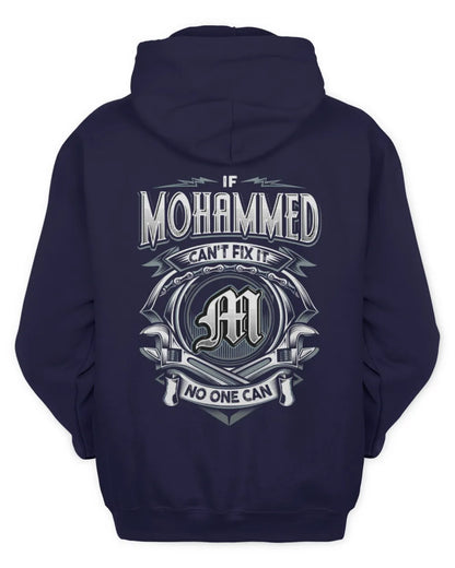 MOHAMMED AP81-K4-626 - Personalized Ahmed Quote Apparel “If Ahmed Can't Fix It, No One Can” - Unisex Hoodie - Navy