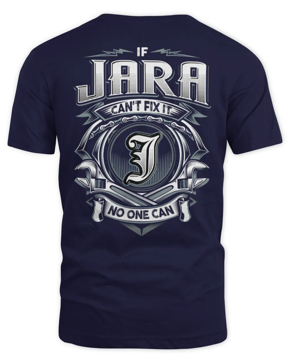 JARA AP81-K4-626 - Personalized Ahmed Quote Apparel “If Ahmed Can't Fix It, No One Can” - Unisex Standard T-Shirt - Navy
