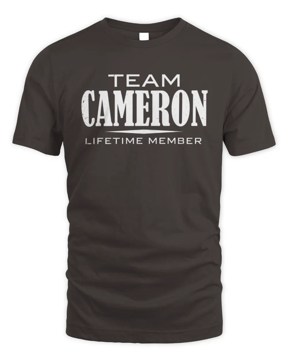 CAMERON BL62-K4-128 - Personalized “Team NAME Lifetime Member” - Unisex Standard T-Shirt - Dark Chocolate