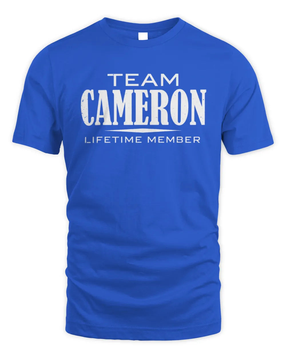 CAMERON BL62-K4-128 - Personalized “Team NAME Lifetime Member” - Unisex Standard T-Shirt - Royal