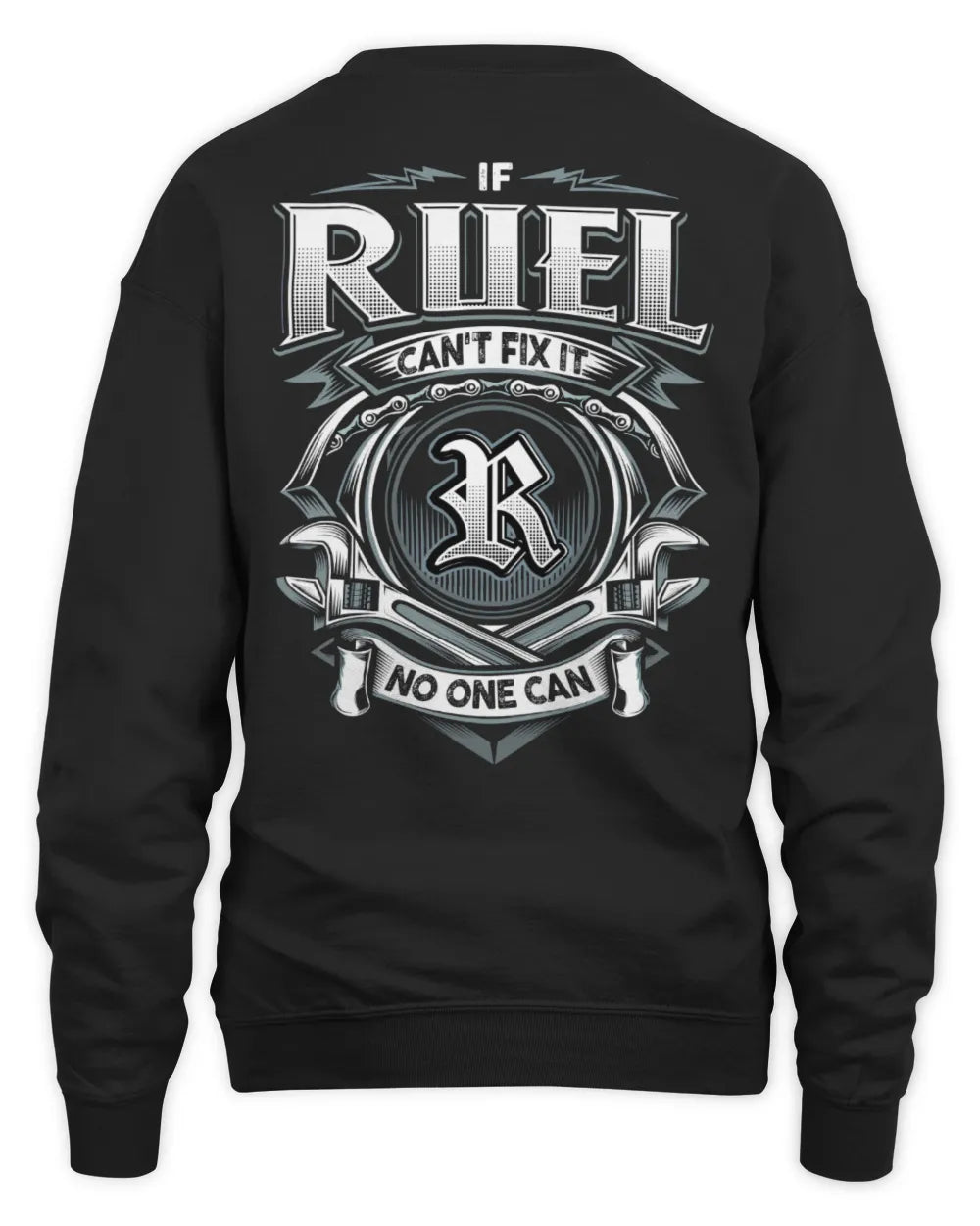 RUEL AP81-K4-626 - Personalized Ahmed Quote Apparel “If Ahmed Can't Fix It, No One Can” - Unisex Sweatshirt - Black