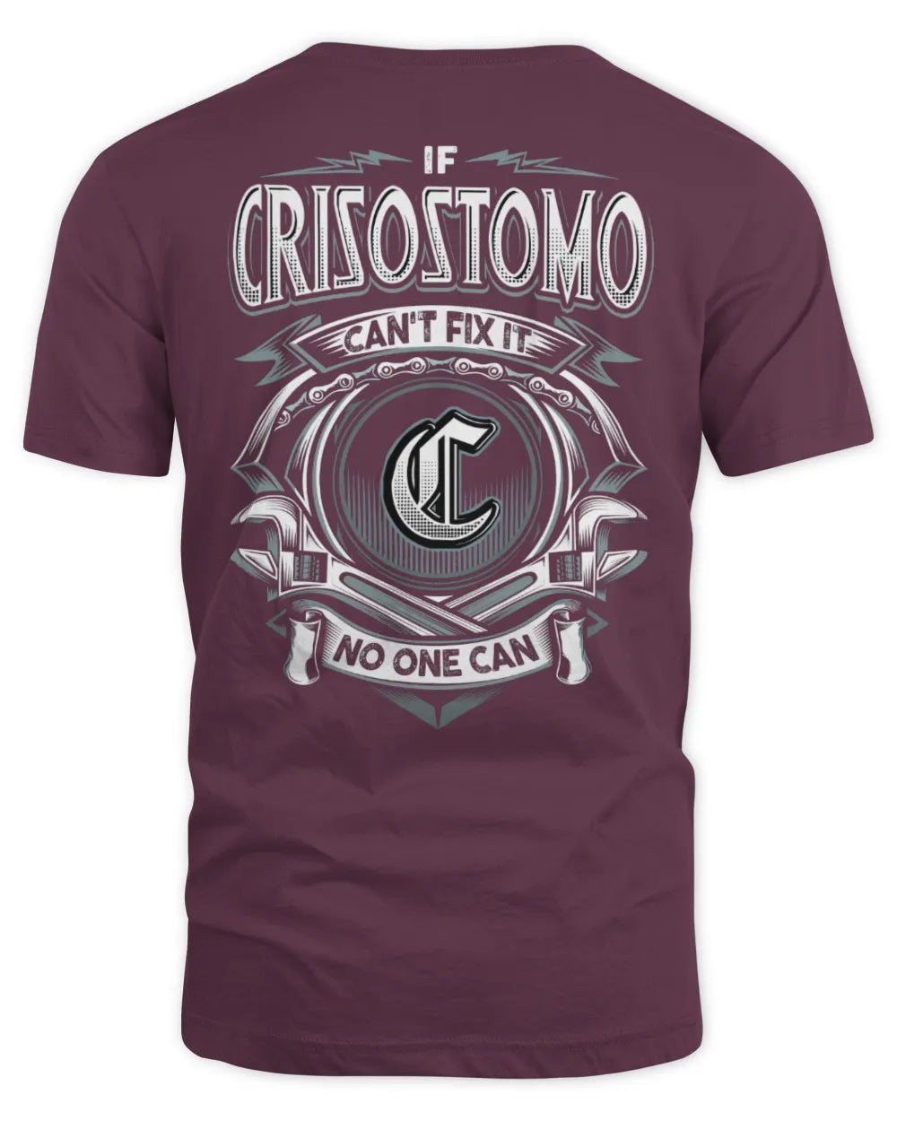 CRISOSTOMO AP81-K4-626 - Personalized Ahmed Quote Apparel “If Ahmed Can't Fix It, No One Can” - Unisex Standard T-Shirt - Maroon