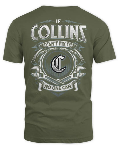 COLLINS AP81-K4-626 - Personalized Ahmed Quote Apparel “If Ahmed Can't Fix It, No One Can” - Unisex Standard T-Shirt - Military Green