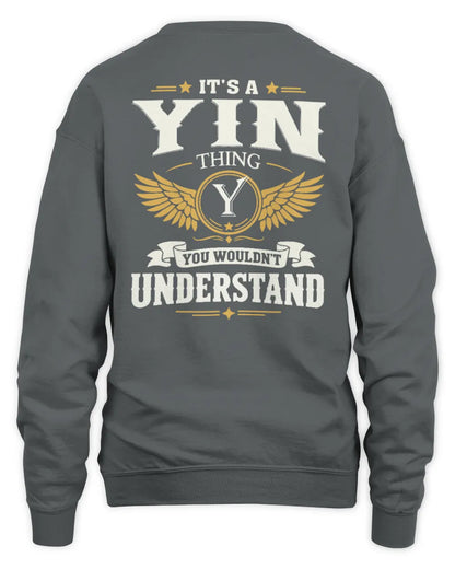 YIN KT06-M008 It’s a [NAME] Thing – You Wouldn’t Understand | Personalized Vintage T-Shirt - Unisex Sweatshirt - Charcoal