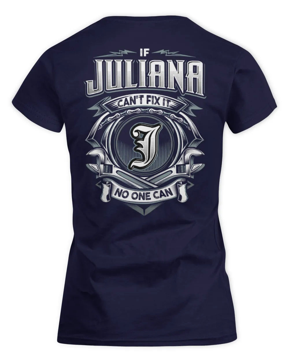 JULIANA AP81-K4-626 - Personalized Ahmed Quote Apparel “If Ahmed Can't Fix It, No One Can” - Women's Standard T-Shirt - Navy