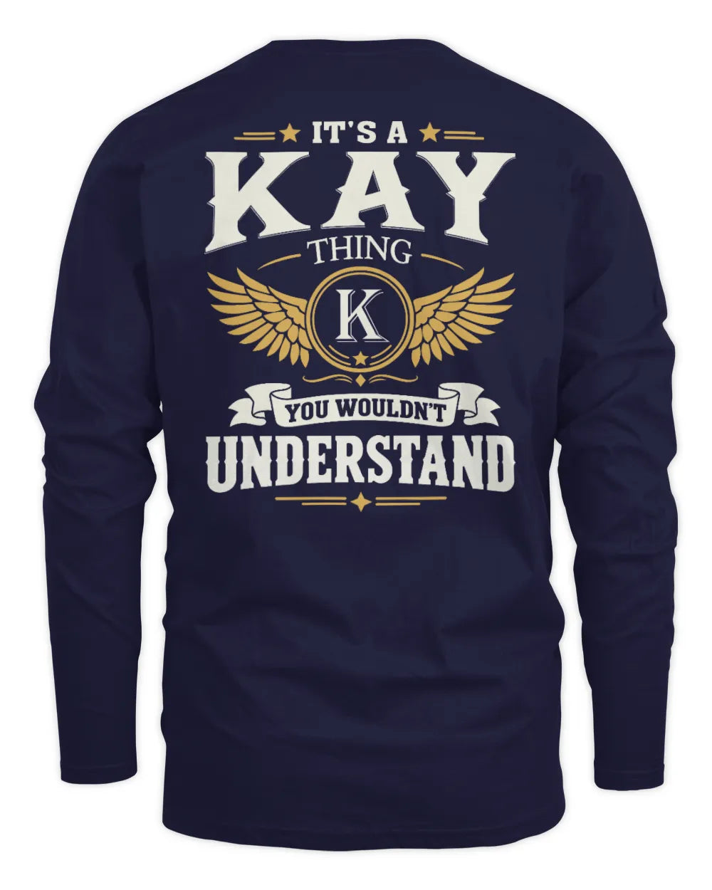KAY KT06-M008 It’s a [NAME] Thing – You Wouldn’t Understand | Personalized Vintage T-Shirt - Men's Long Sleeved T-Shirt - Navy