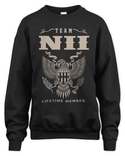 NII TP06-K82 – Personalized Classic Style Apparel “Team NAME Lifetime Member” - Unisex Sweatshirt - Black