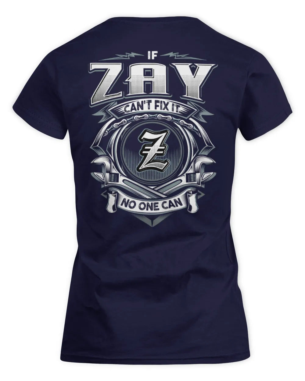 ZAY AP81-K4-626 - Personalized Ahmed Quote Apparel “If Ahmed Can't Fix It, No One Can” - Women's Standard T-Shirt - Navy