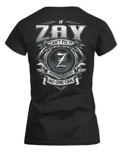 ZAY AP81-K4-626 - Personalized Ahmed Quote Apparel “If Ahmed Can't Fix It, No One Can” - Women's Standard T-Shirt - Black