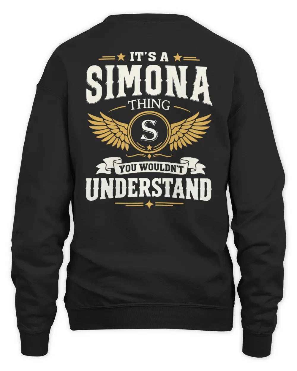 SIMONA KT06-M008 It’s a [NAME] Thing – You Wouldn’t Understand | Personalized Vintage T-Shirt - Unisex Sweatshirt - Black