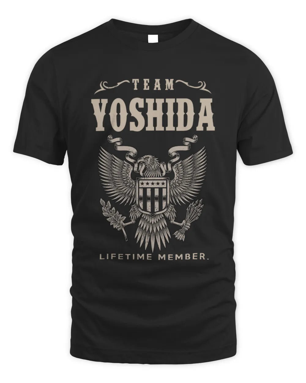 YOSHIDA TP06-K82 – Personalized Classic Style Apparel “Team NAME Lifetime Member” - Unisex Standard T-Shirt - Black