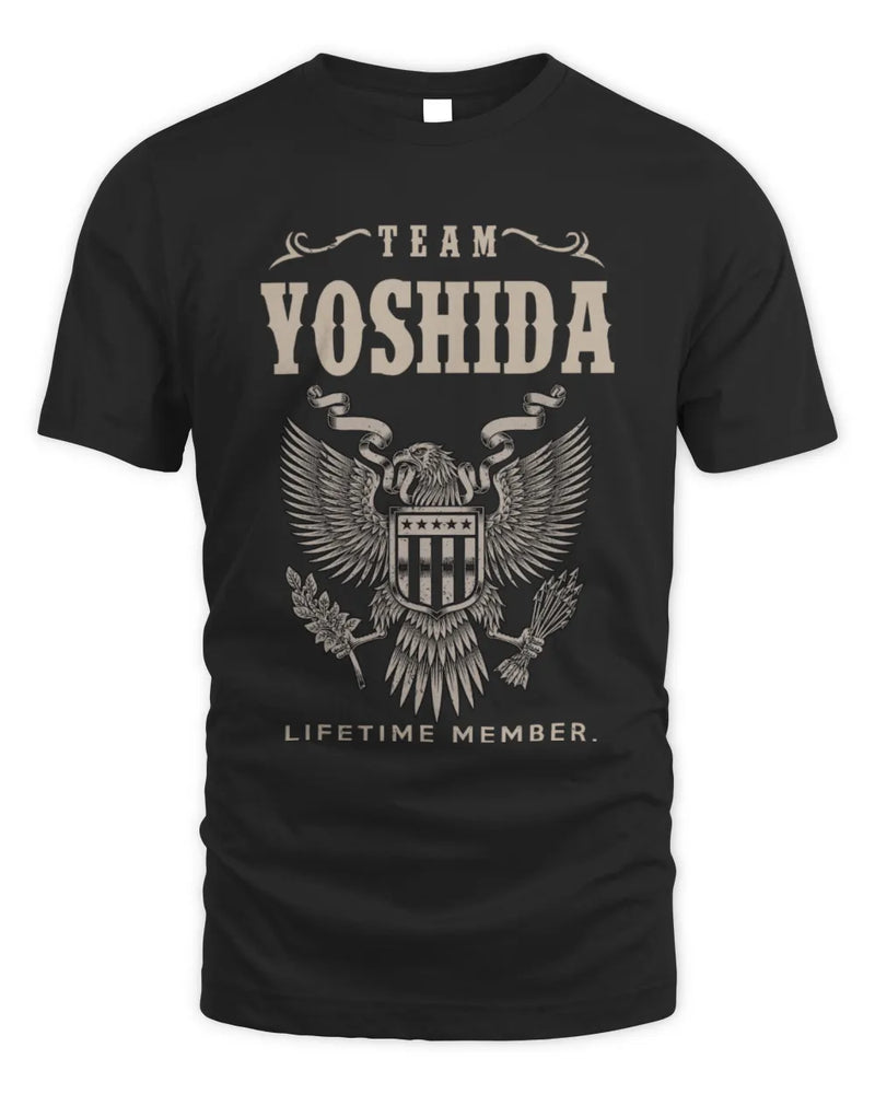 YOSHIDA TP06-K82 – Personalized Classic Style Apparel “Team NAME Lifetime Member” - Unisex Standard T-Shirt - Black