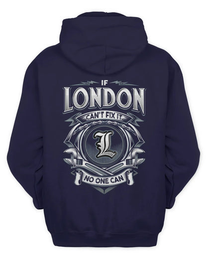 LONDON AP81-K4-626 - Personalized Ahmed Quote Apparel “If Ahmed Can't Fix It, No One Can” - Unisex Hoodie - Navy