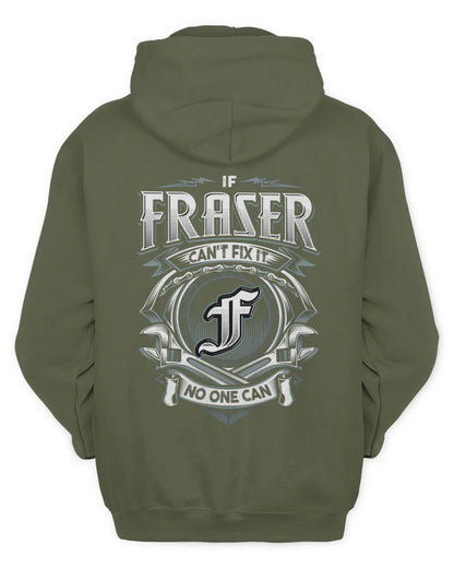 FRASER AP81-K4-626 - Personalized Ahmed Quote Apparel “If Ahmed Can't Fix It, No One Can” - Unisex Hoodie - Military Green