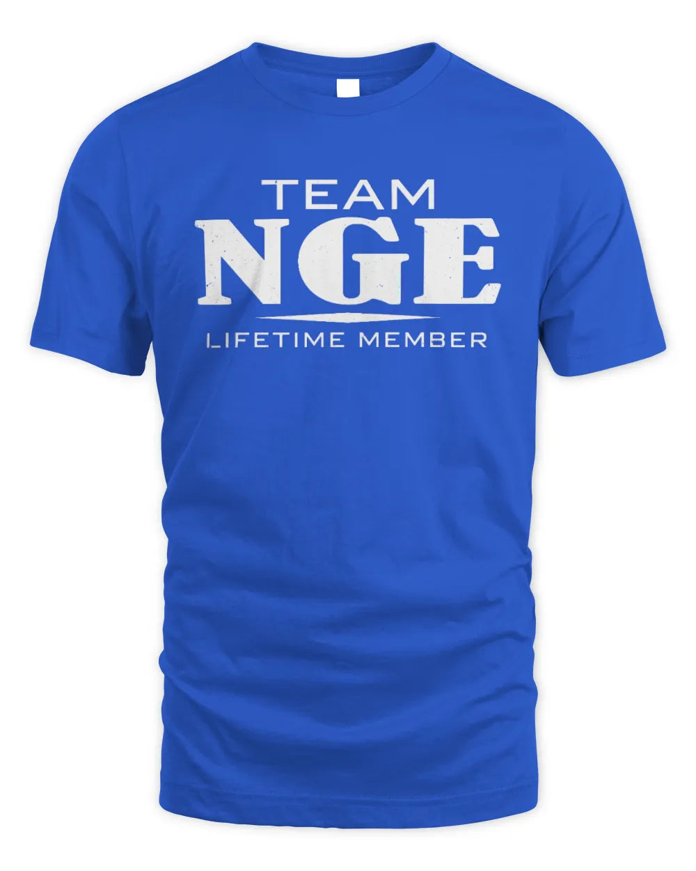 NGE BL62-K4-128 - Personalized “Team NAME Lifetime Member” - Unisex Standard T-Shirt - Royal