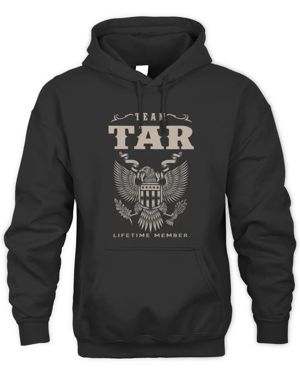 TAR TP06-K82 – Personalized Classic Style Apparel “Team NAME Lifetime Member” - Unisex Hoodie - Black