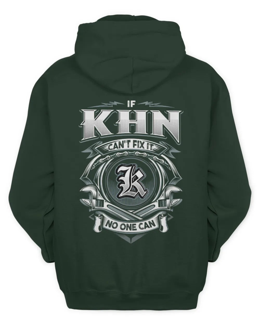 KHN AP81-K4-626 - Personalized Ahmed Quote Apparel “If Ahmed Can't Fix It, No One Can” - Unisex Hoodie - Forest Green