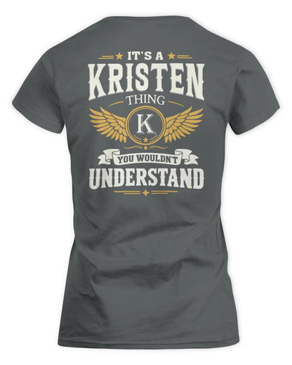KRISTEN KT06-M008 It’s a [NAME] Thing – You Wouldn’t Understand | Personalized Vintage T-Shirt - Women's Standard T-Shirt - Charcoal
